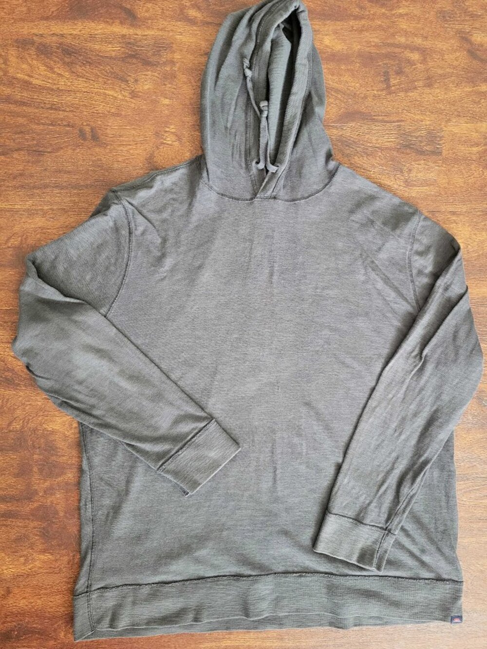 Faherty Grey Cotton Hoodie Pullover Sweatshirt Streetwear Preppy Mens XXL